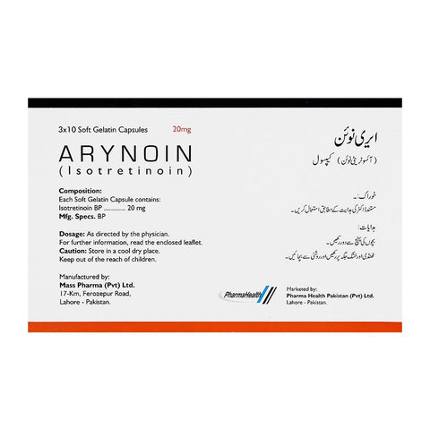 Mass Pharma Arynoin Capsule, 20mg, 30-Pack product image 2 - Bolanclinic