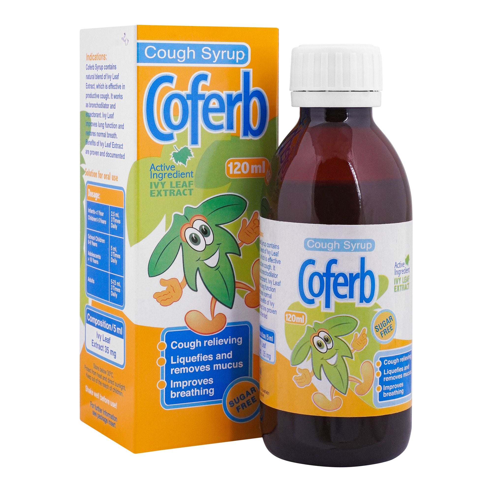 Hilton Pharma Coferb Cough Syrup, Sugar Free, 120ml product image - Bolanclinic