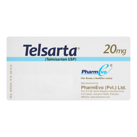 PharmEvo Telsarta Tablet, 20mg, 10-Pack product image 2 - Bolanclinic