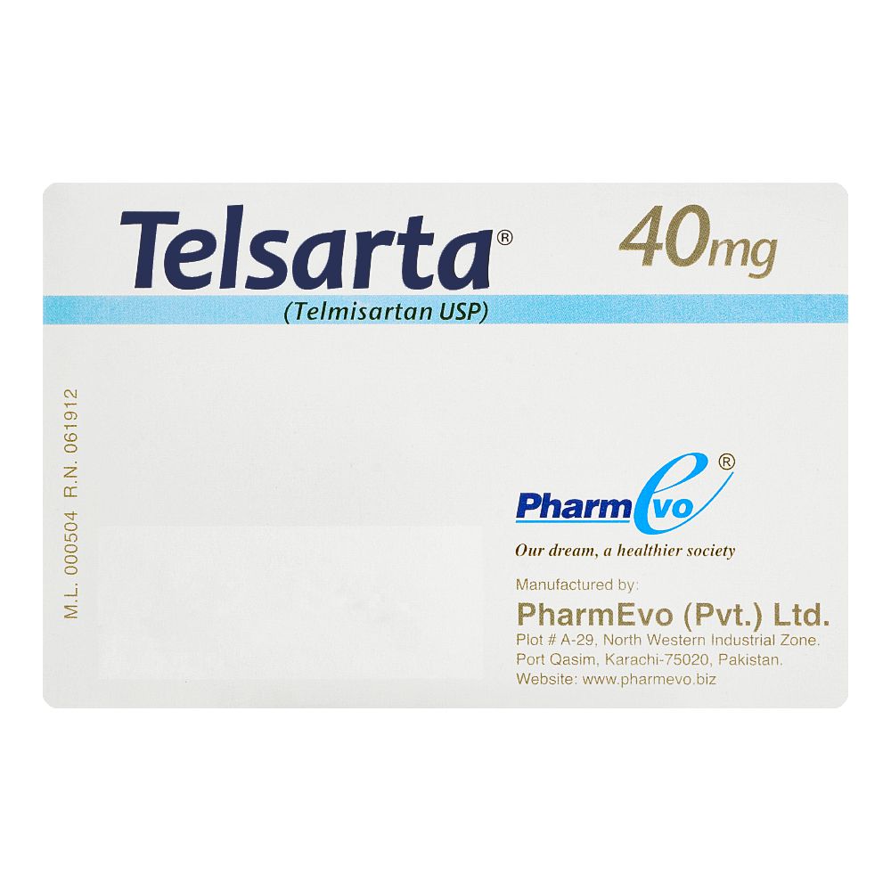 PharmEvo Telsarta Tablet, 40mg, 10-Pack product image 2 - Bolanclinic