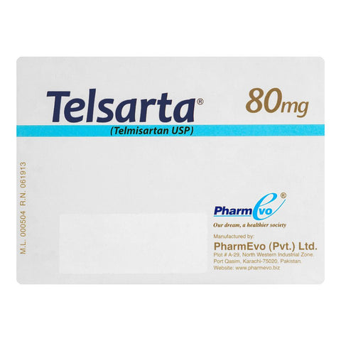 PharmEvo Telsarta Tablet, 80mg, 10-Pack product image 2 - Bolanclinic