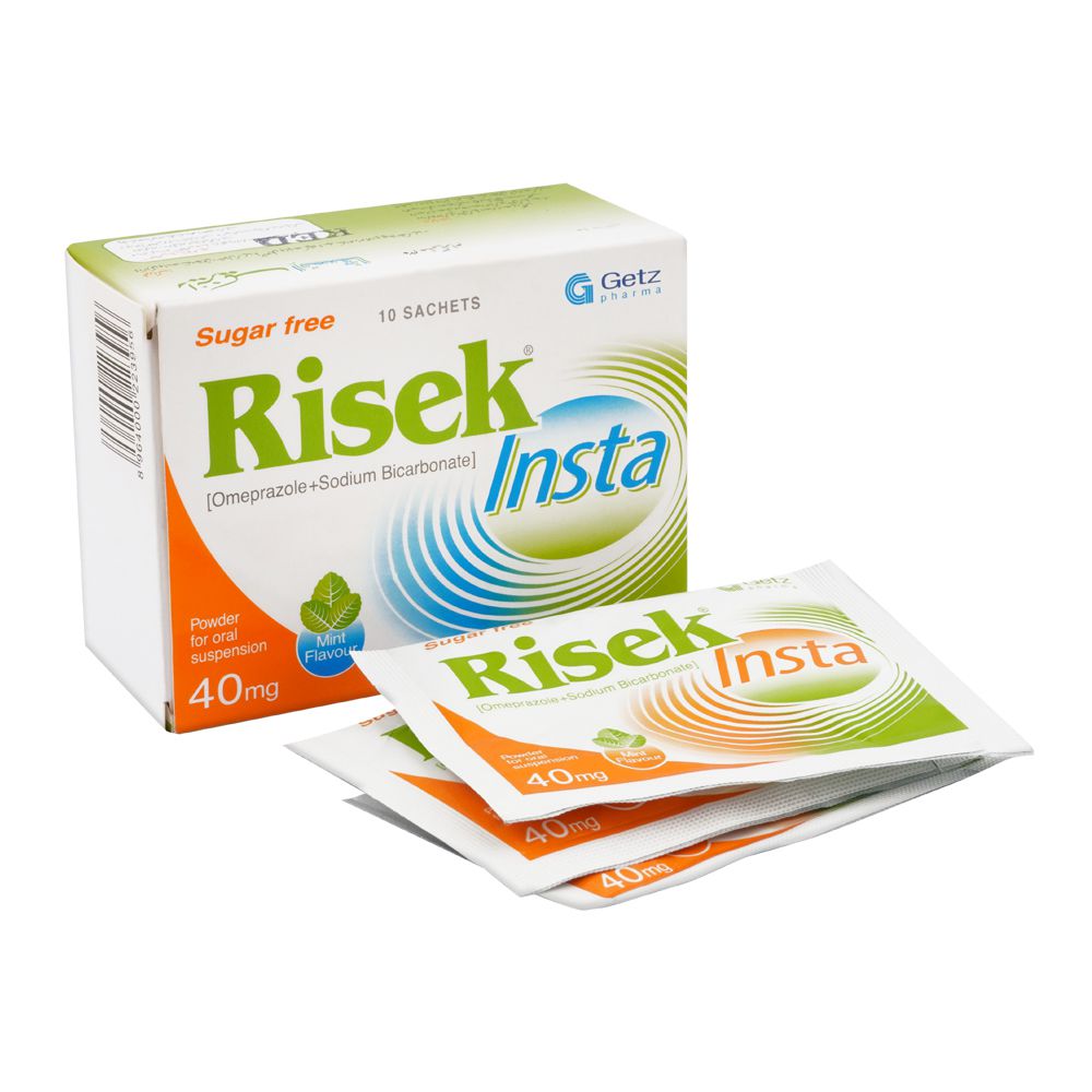 Getz Pharma Risek Insta Sugar-Free Sachet, 40mg, 10-Pack product image 2 - Bolanclinic