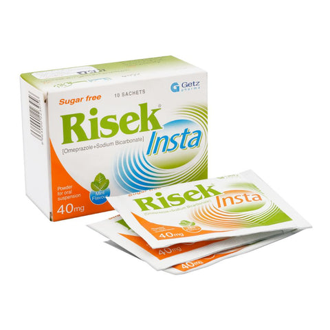 Getz Pharma Risek Insta Sugar-Free Sachet, 40mg, 10-Pack product image 2 - Bolanclinic