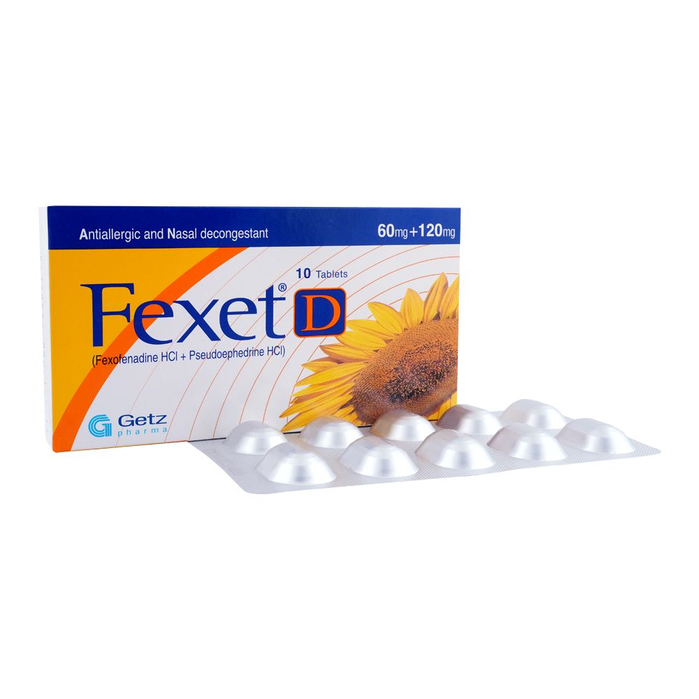 Getz Pharma Fexet-D Tablet, 60/120mg, 10-Pack product image 2 - Bolanclinic
