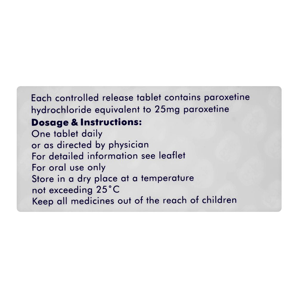 GSK Seroxat CR Tablet, 25mg, 30-Pack product image 2 - Bolanclinic