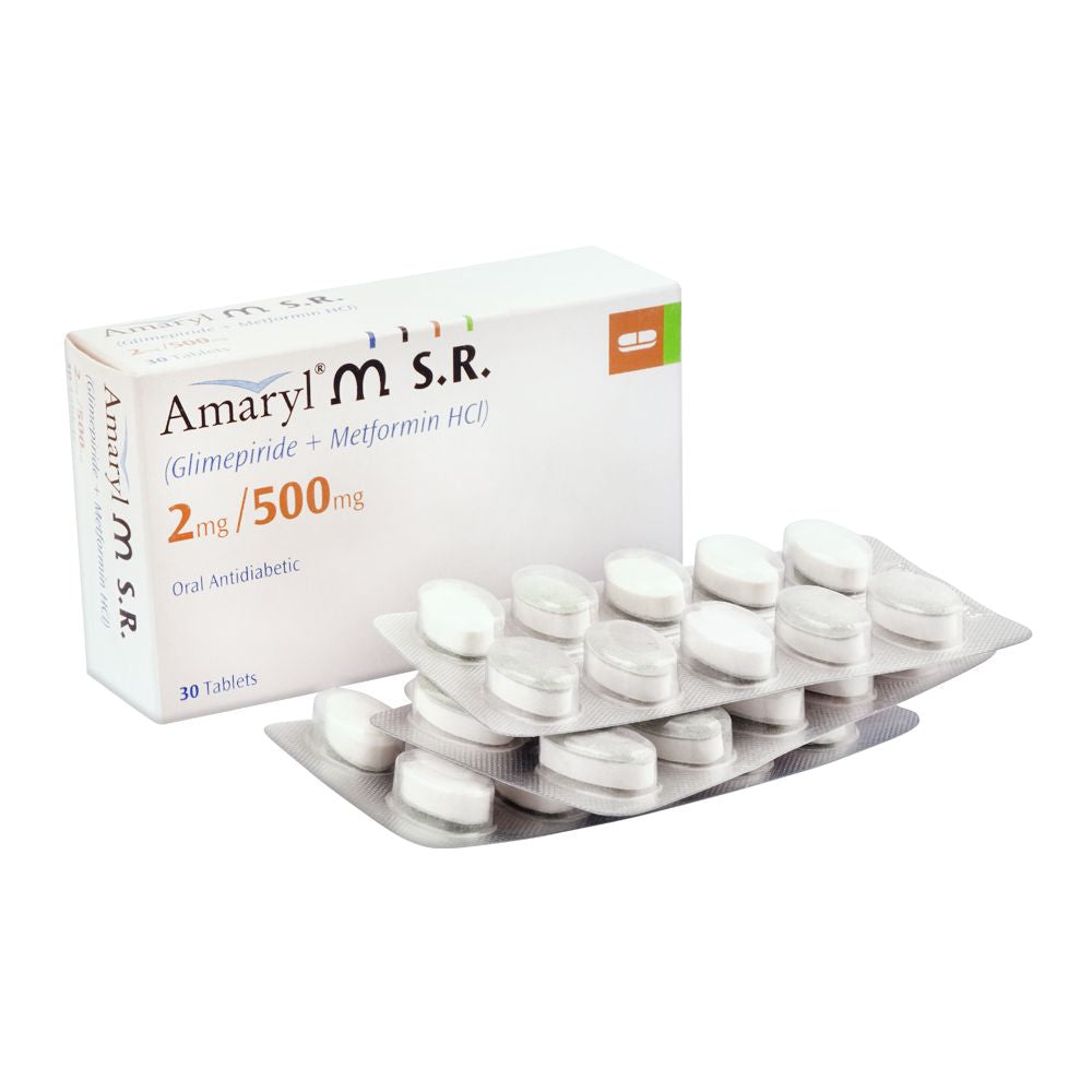 Amaryl-M S.R Tablet, 2mg/500mg, 30-Pack product image - Bolanclinic