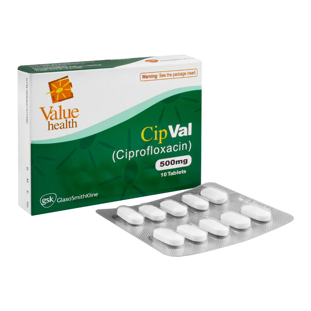 GSK Cipval Tablet, 500mg, 10-Pack product image - Bolanclinic