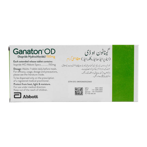 Abbott Ganaton OD Tablet, 150mg, 10-Pack product image 2 - Bolanclinic