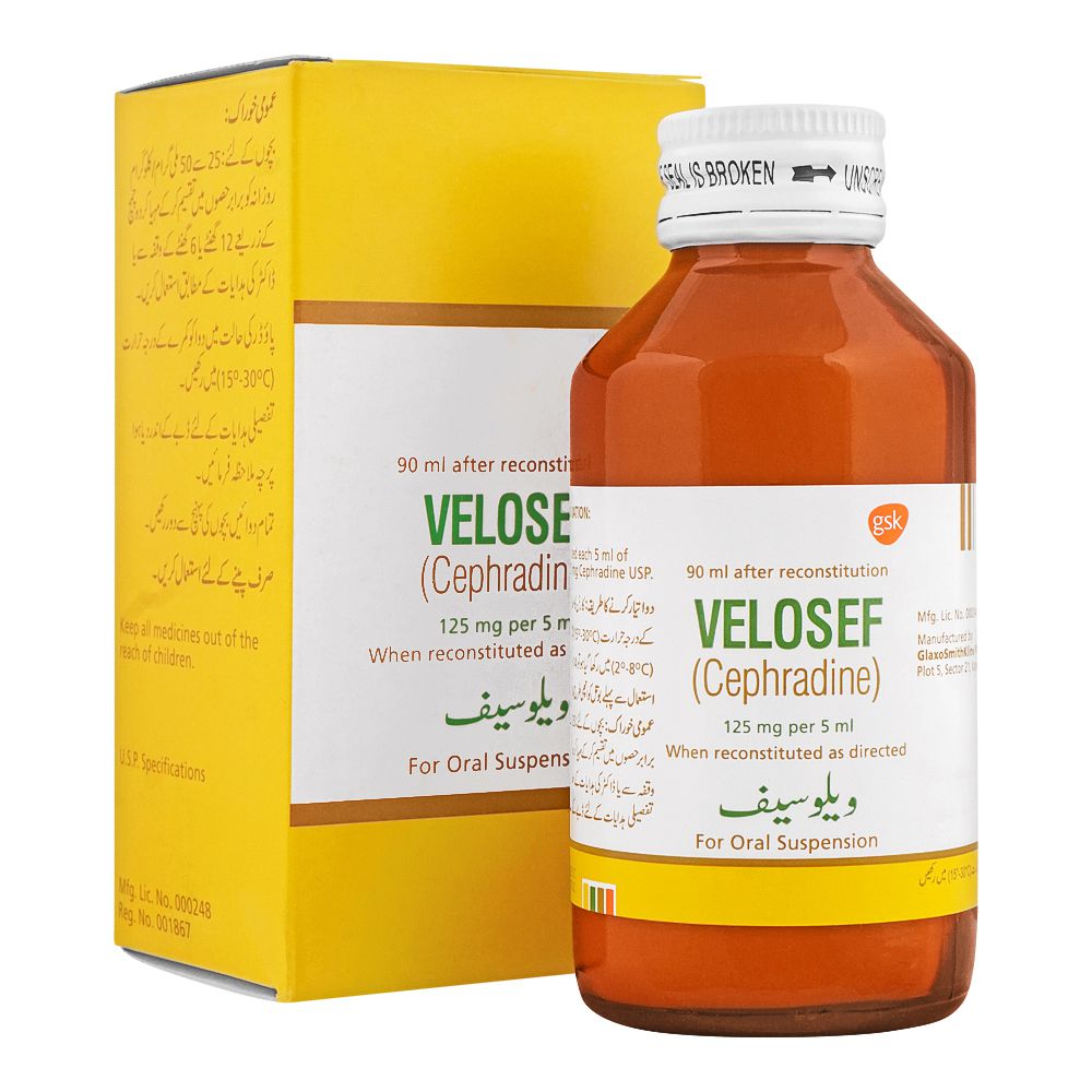 GSK Velosef Suspenion, 125mg/90ml product image - Bolanclinic