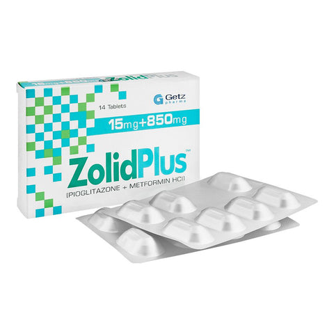 Getz Pharma Zolid Plus Tablet, 15mg + 850mg, 14-Pack product image 2 - Bolanclinic