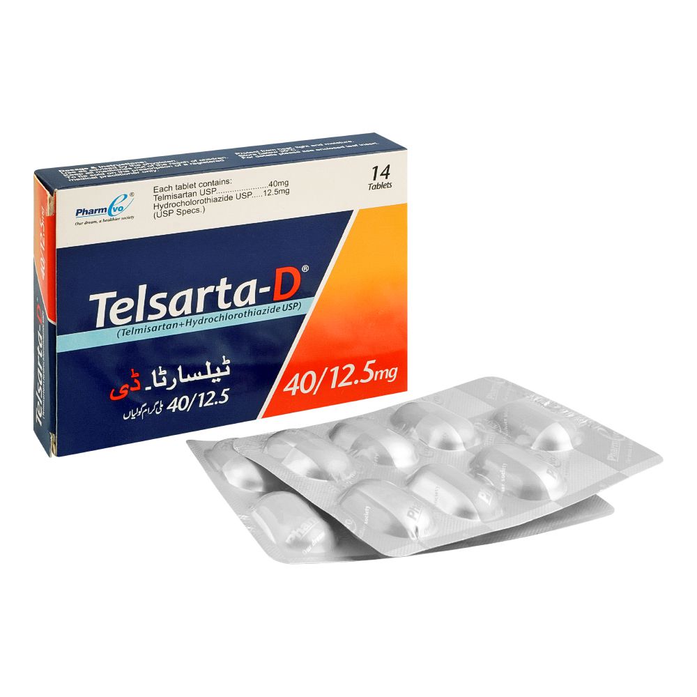 PharmEvo Telsarta-D Tablet, 40/12.5mg, 14-Pack product image - Bolanclinic