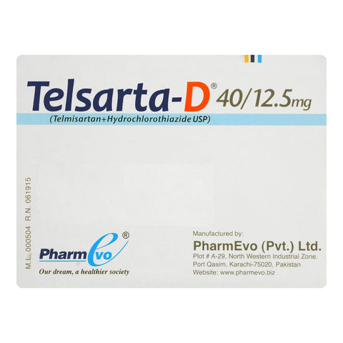 PharmEvo Telsarta-D Tablet, 40/12.5mg, 14-Pack product image 2 - Bolanclinic