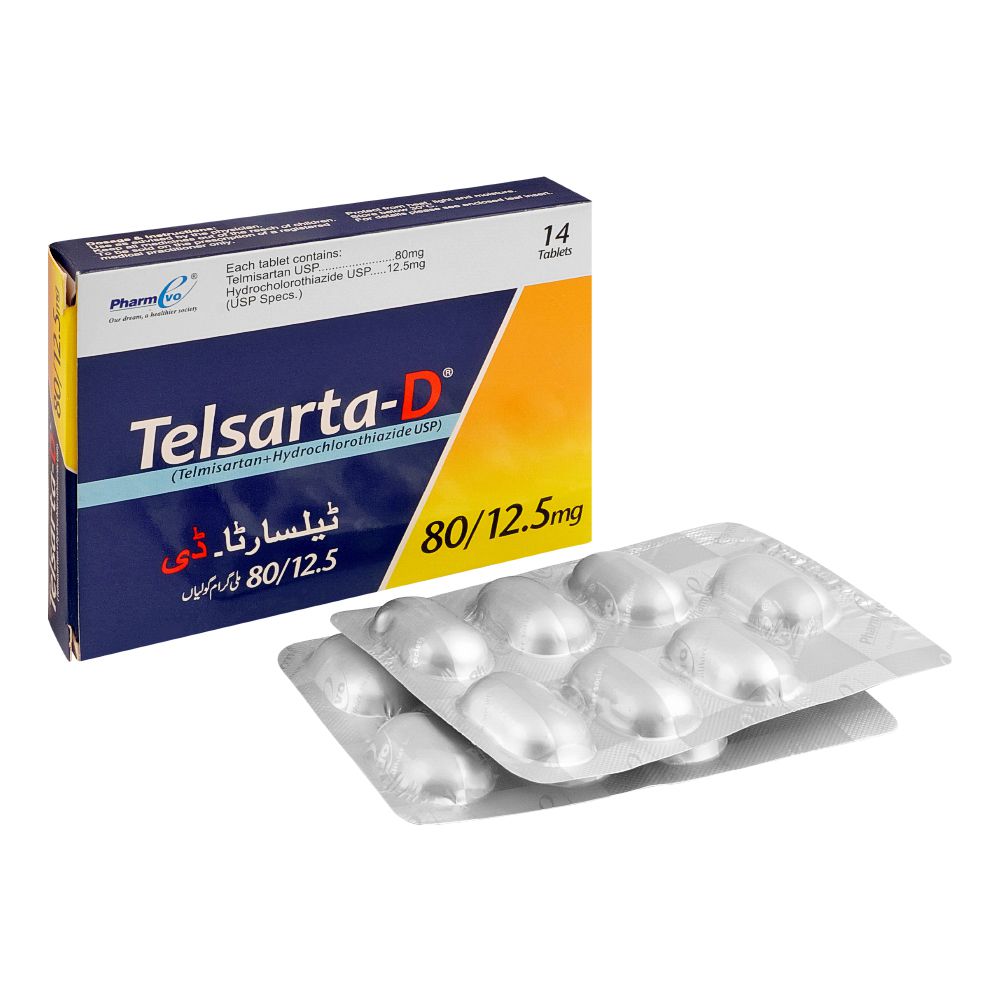 PharmEvo Telsarta-D Tablet, 80/12.5mg, 14-Pack product image - Bolanclinic
