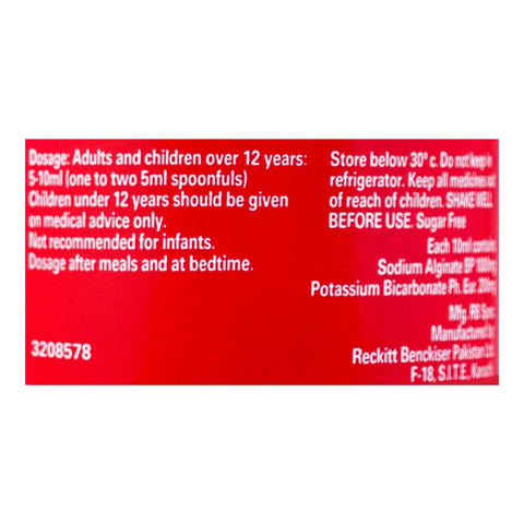 Reckitt Gaviscon Advance Liquid, 120ml product image 4 - Bolanclinic