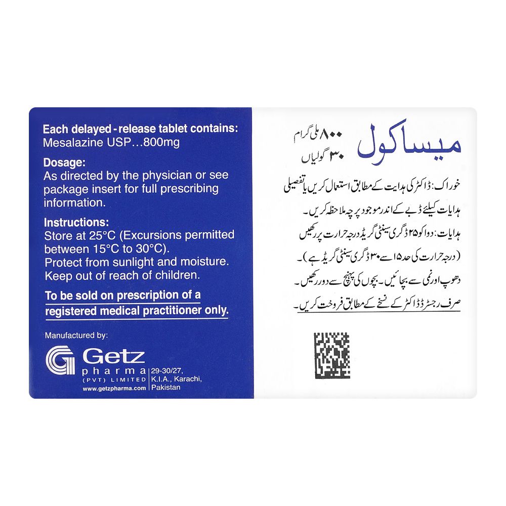 Getz Pharma Masacol Tablet, 800mg, 30-Pack product image 2 - Bolanclinic