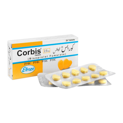 Efroze Chemicals Corbis Tablet, 2.5mg, 20-Pack product image - Bolanclinic