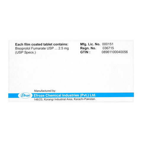 Efroze Chemicals Corbis Tablet, 2.5mg, 20-Pack product image 2 - Bolanclinic