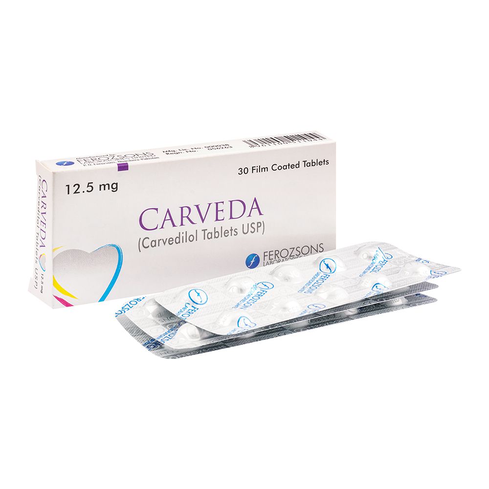 Ferozsons Laboratories Carveda Tablet, 12.5mg, 30-Pack product image - Bolanclinic