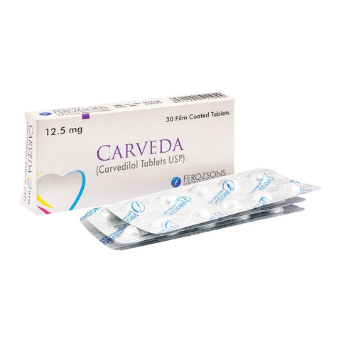 Ferozsons Laboratories Carveda Tablet, 12.5mg, 30-Pack product image - Bolanclinic