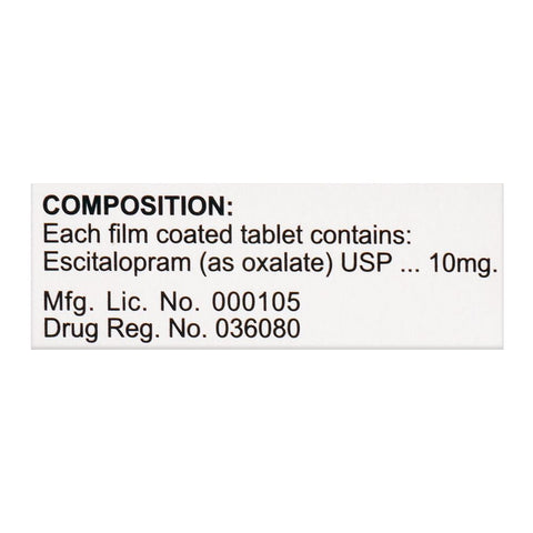 NabiQasim Es-Pramcit Tablet, 10mg, 20-Pack product image 4 - Bolanclinic