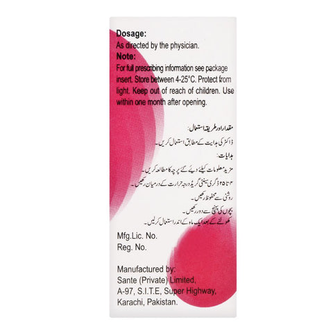 Sante Pharma Xepat Forte Eye Drops, 5ml product image 2 - Bolanclinic