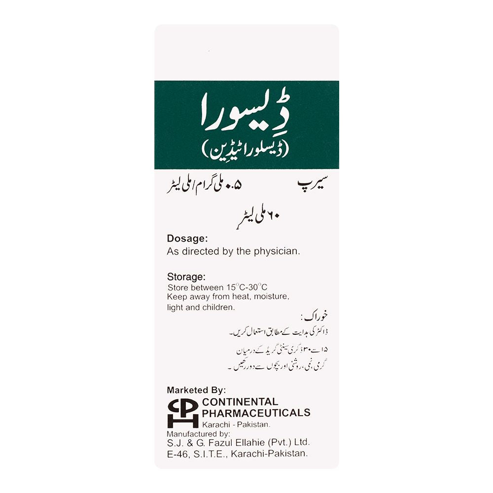 Continental Pharmaceuticals Desora Syrup, 60ml product image 3 - Bolanclinic