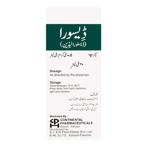 Continental Pharmaceuticals Desora Syrup, 60ml product image 3 - Bolanclinic