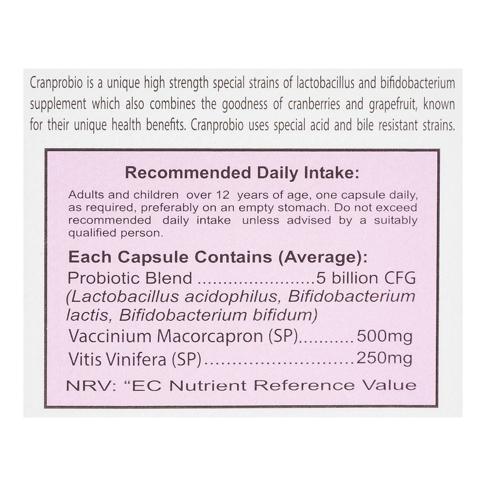 Nutra Zone Healthcare Cranprobio One A Day Capsules, 10-Pack product image 3 - Bolanclinic
