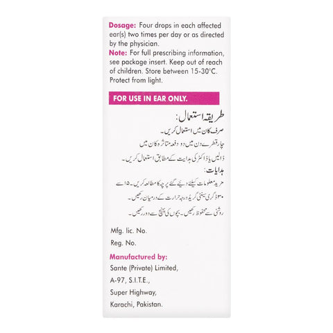 Sante Pharma Zeprodex Otic Drops, 5ml product image 2 - Bolanclinic