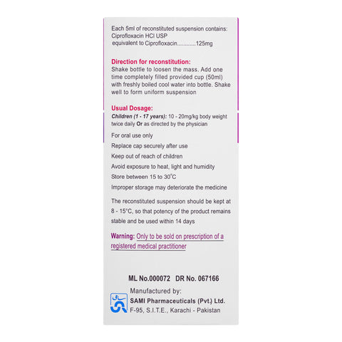 Sami Pharmaceuticals Novidat Dry Powder For Suspension, 125mg/5ml product image 3 - Bolanclinic