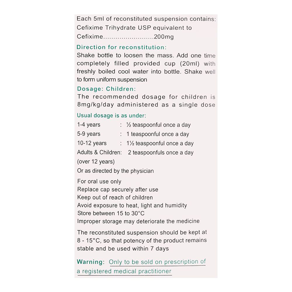 Sami Pharmaceuticals Caricef DS Suspension, 30ml product image 5 - Bolanclinic