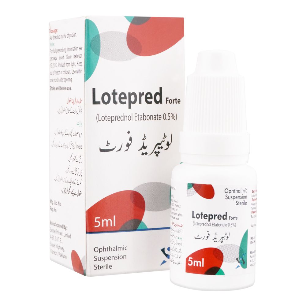 Sante Pharma Lotepred Forte Ophthalmic Suspension, 5ml product image - Bolanclinic