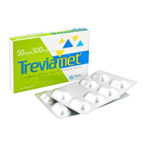 Getz Pharma Treviamet Tablet, 50mg + 500mg, 14-Pack product image - Bolanclinic