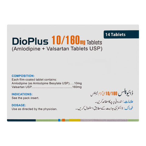 ATCO Laboratories Dioplus Tablet, 10/160mg, 14-Pack product image 2 - Bolanclinic