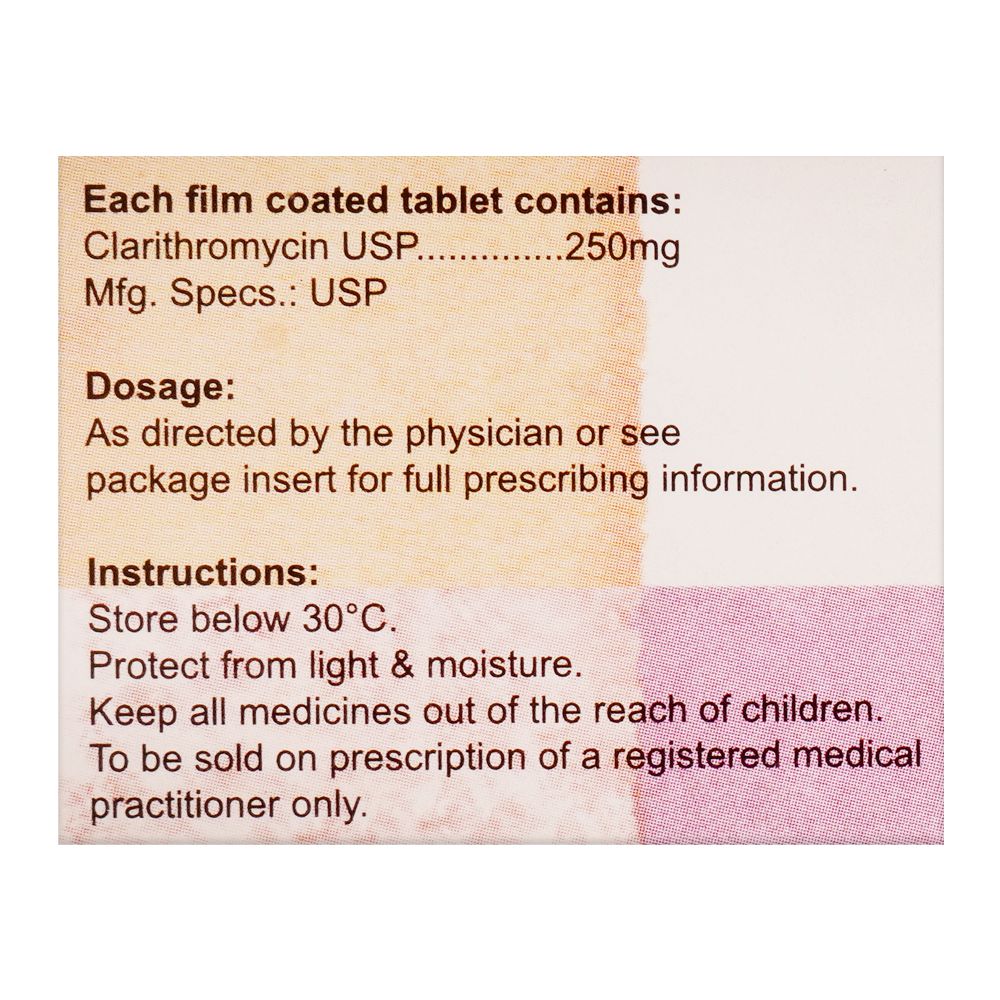 High-Q Pharmaceuticals Pyloclar Tablet, 250mg, 10-Pack product image 3 - Bolanclinic
