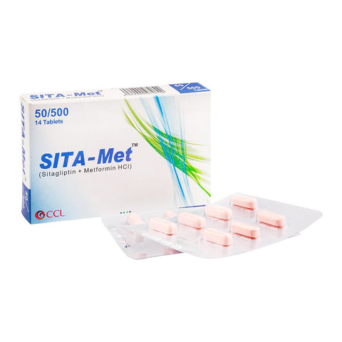 CCL Pharmaceuticals Sita-Met Tablet, 50/500mg, 14-Pack product image - Bolanclinic