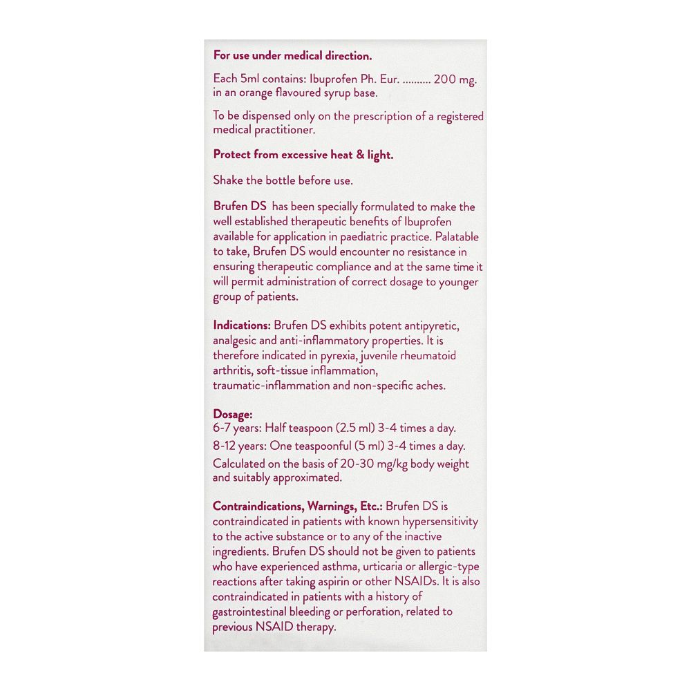 Abbott Brufen DS Suspension, 90ml product image 3 - Bolanclinic