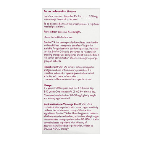 Abbott Brufen DS Suspension, 90ml product image 3 - Bolanclinic