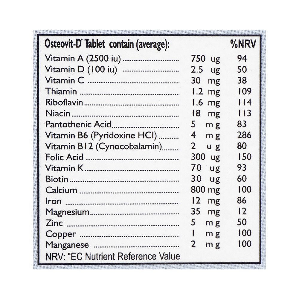 Nutra Zone Healthcare Osteovit-D Tablet product image 3 - Bolanclinic