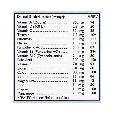 Nutra Zone Healthcare Osteovit-D Tablet product image 3 - Bolanclinic