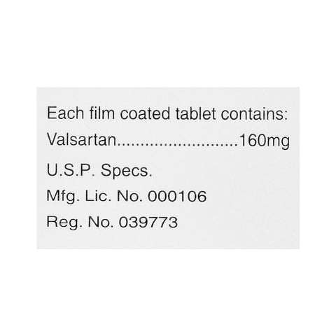 Tabros Pharma Valtec Tablet, 160mg, 28-Pack product image 4 - Bolanclinic