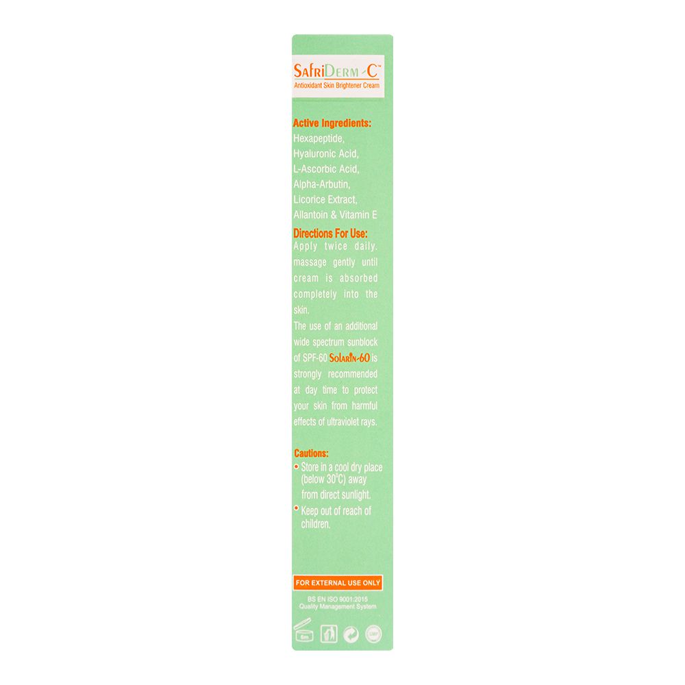 Safrin Skin Care Safriderm C Cream, 30g product image 4 - Bolanclinic