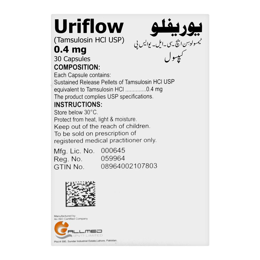 Allmed Laboratories Uriflow Capsule, 0.4mg, 30-Pack product image 2 - Bolanclinic