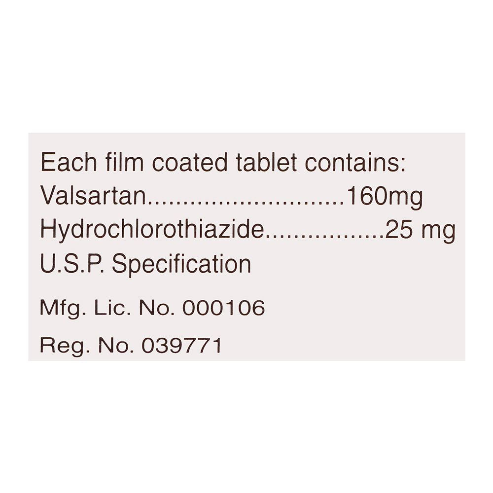 Tabros Pharma Co-Valtec Tablet, 160/25mg, 28-Pack product image 3 - Bolanclinic