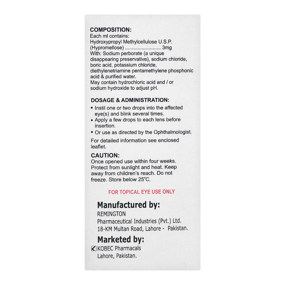 Kobec Pharma Tearkool Eye Drop, Artificial Tears, 10ml product image 4 - Bolanclinic