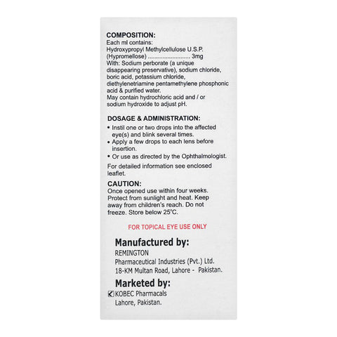 Kobec Pharma Tearkool Eye Drop, Artificial Tears, 10ml product image 4 - Bolanclinic