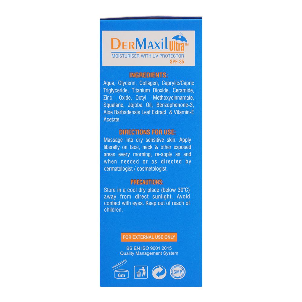 Safrin Skin Care Dermaxil Ultra Moisturiser With UV Protector, SPF-35, 100ml product image 4 - Bolanclinic