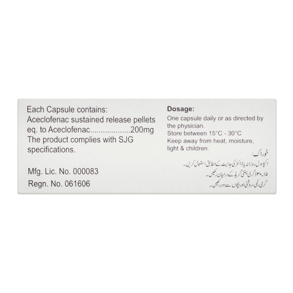 S.J. & G. Acenac-SR Capsule, 200mg, 1-Strip product image 3 - Bolanclinic