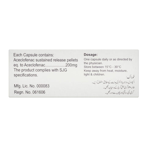 S.J. & G. Acenac-SR Capsule, 200mg, 1-Strip product image 3 - Bolanclinic