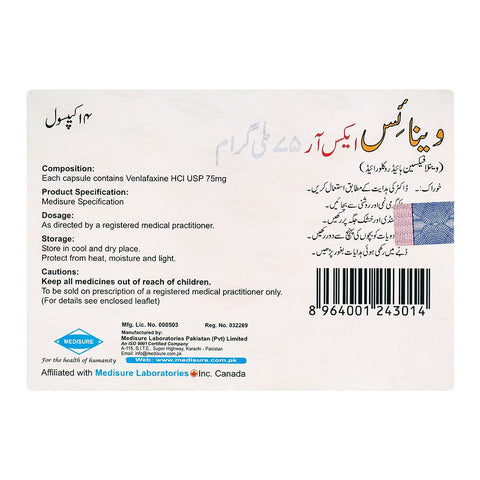 Medisure Laboratories Venice XR Capsule, 75mg, 14-Pack product image 2 - Bolanclinic